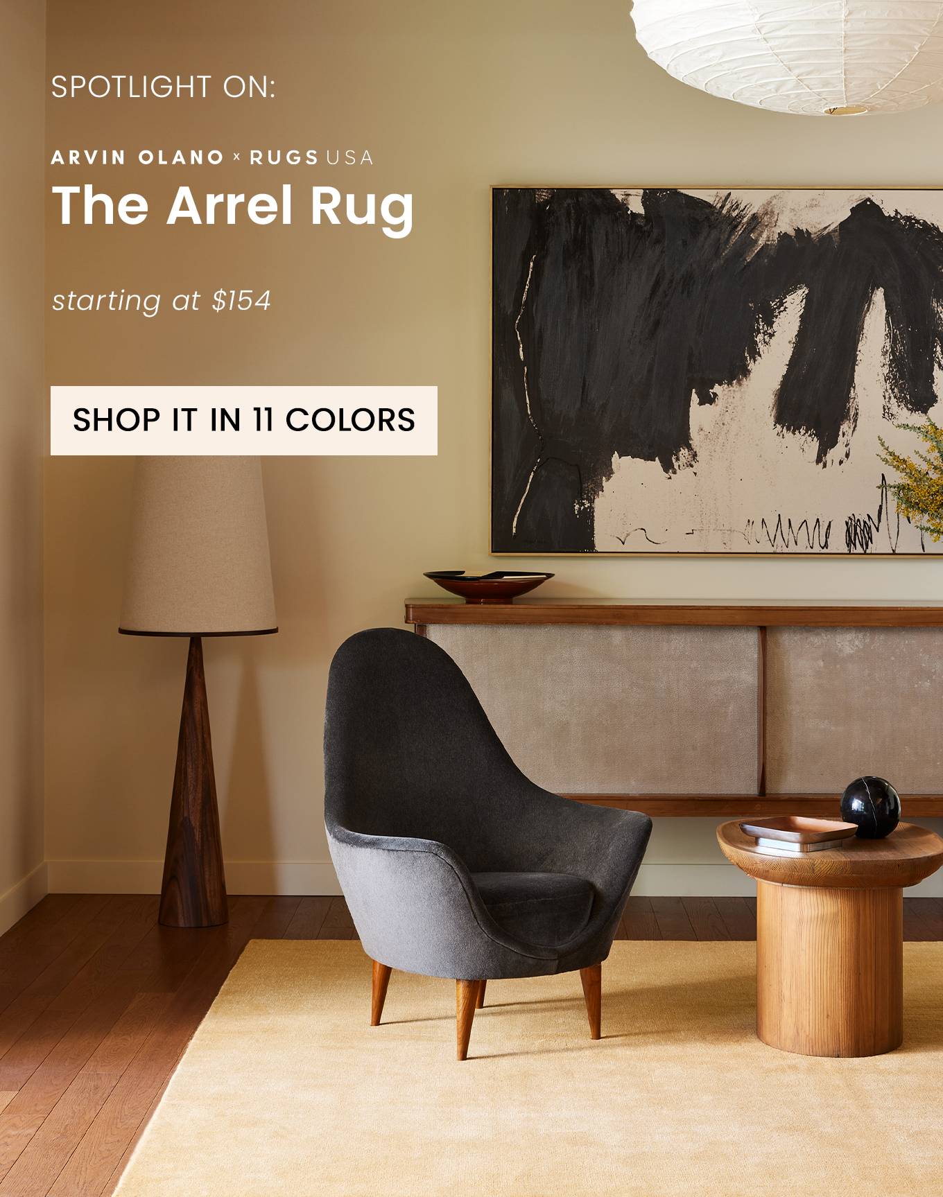 Spotlight On: Arvin Olano x Rugs USA | The Arrel Rug | starting at $154 | Shop It In 11 Colors